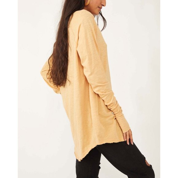 🎉LAST CHANCE🎉 NWT Free People Arden Tee / Velvet Sand - Picture 2 of 6